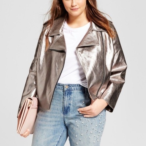 Who What Wear Jackets & Blazers - Metallic Moto Jacket